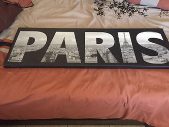 Paris canvas picture for sale like new