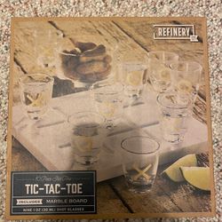 Tic tac toe shot glass game board