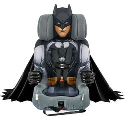 DC Comics Batman (Black) 2-in-1 Car Seat by KidsEmbrace - Black/Grey