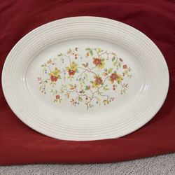 Serving Platter Fall Floral Oval