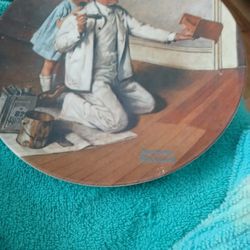 Norman Rockwell Vintage Plate The Painter 1983