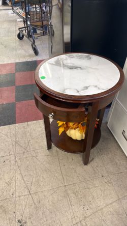 Espresso Storage End Table