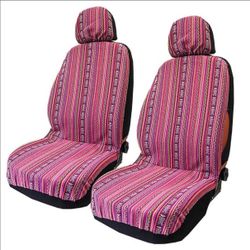 Pink Boho Car Seat Covers 4PCS – Universal Fit / Fundas Rosa para Asientos
