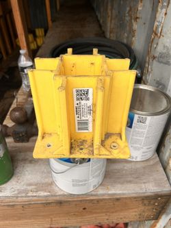 Yellow OSHA Compliant Guardrail Base with Toeboard Slots (9 count)