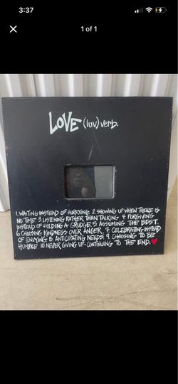 Love Definition Wood Photo Frame Sign