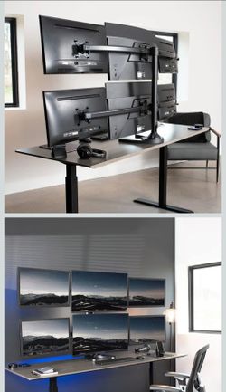 Complete 6-Monitor CCTV Monitoring Setup - 6x Acer 22" Monitors, Hex Mount, DTech VGA Splitter & KKMOON DVR (No Cameras)