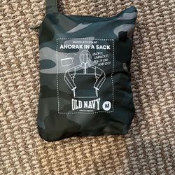Rain Jacket In A Sack. Size Medium 