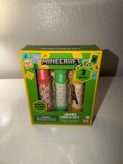 Minecraft Jumbo Chalk Set 3 Chalk Holders, Multiple Colors