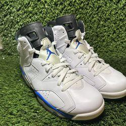 Nike Air Jordan 6 Retro VI Sport Blue 2014 With Box 384664-107 Mens Size 9