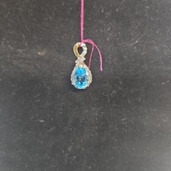 Blue Topaz Pendant 