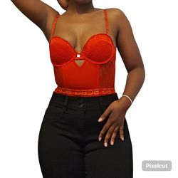 Sexy Mesh Corset Bodysuit For Women 