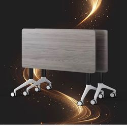 New in a sealed box set of 2 Conference Table, Folding Conference Room Tables Office Table Flip Top Mobile Meeting Training Tables with Wheels, Semina