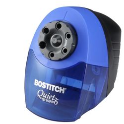 Bostitch QuietSharp 6 Classroom Electric Pencil Sharpener, Blue