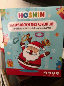 Inflatable Santa ring toss game
