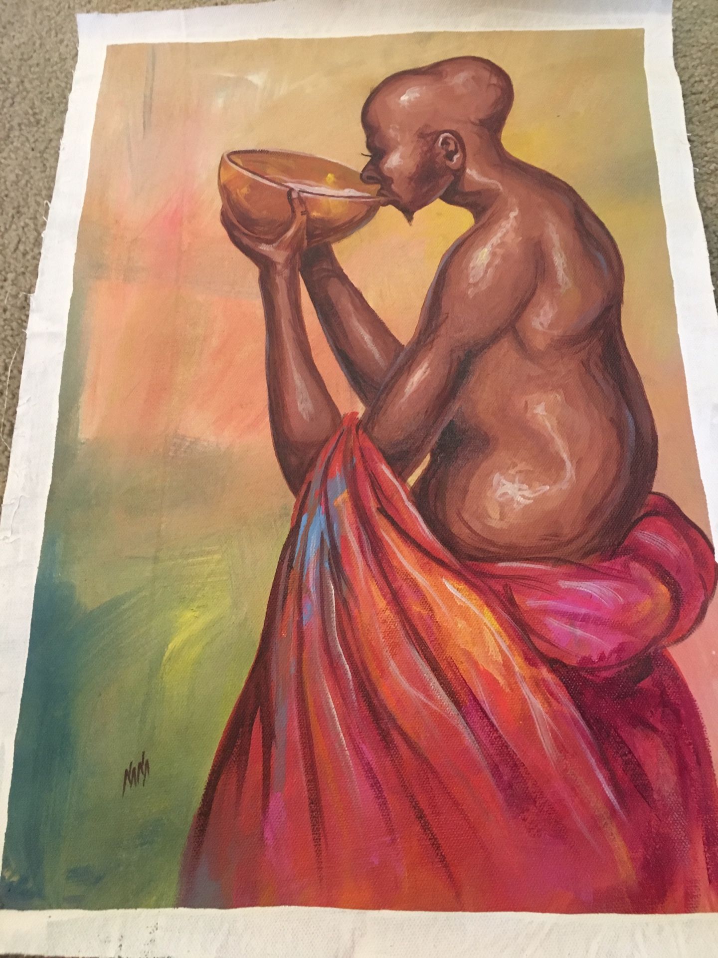 Ghana Original Signed Oil Paintings on Canvas