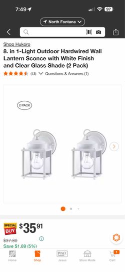2 new wall lights