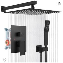 Brand New 16” Black Rainfall Shower Head