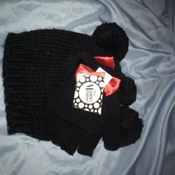Mini Mouse Hat N Gloves New 