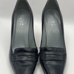 RARE FIND! These Beauties are Very Comfortable BCBG Paris Penny Loafer Style Pumps w/Striped Heels  