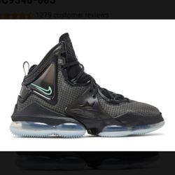 Size 10 - Nike LeBron 19 Black Green Glow