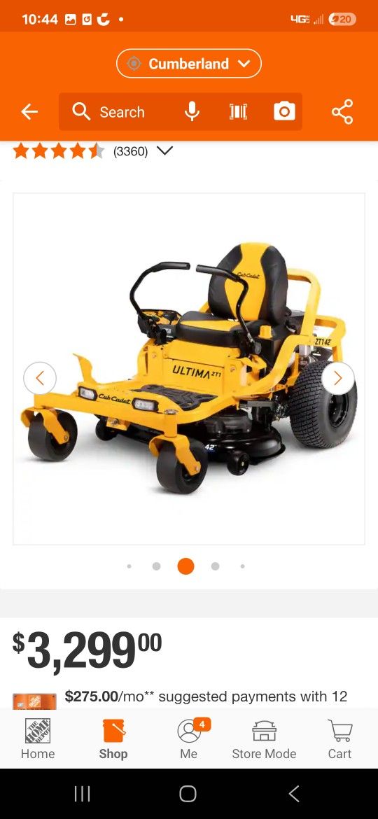Only Two Hours Used Cub Cadet 50 " Zero Turn Lawn Mower 
