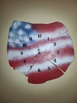 American Flag Clock
