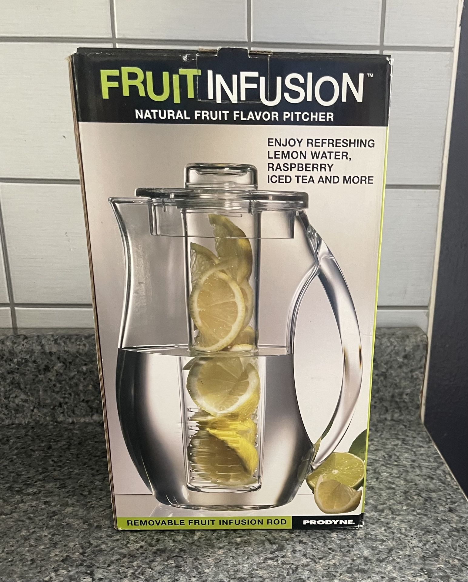 Prodyne Fruit Infusion Flavor Pitcher, 2.9 qt clear, 93 oz