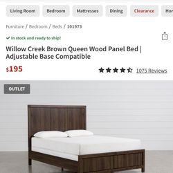 Brown Queen Bed Frame
