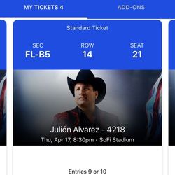 2 Boletos Para Julion Alvarez