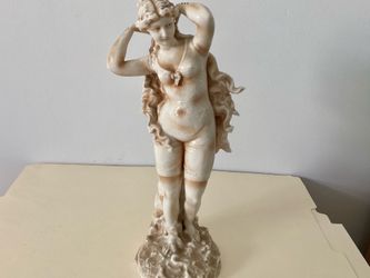 Antique 12” Statuette Porcelain Female Rudolstadt Germany Life-Like Siren