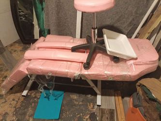 Luxmars tattoo chair or esthetician chair w/ rolling stool and drawers