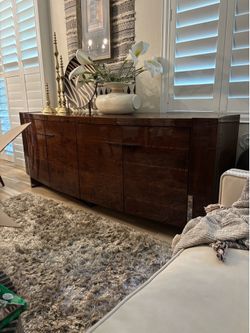 Elegant wood table and buffet