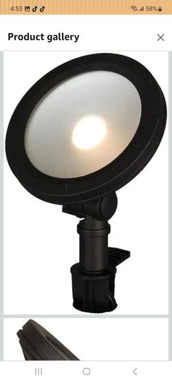 Hampton 9.8-Watt Black Adjustable Light Color Outdoor Integrated LED Landscape Flood Light