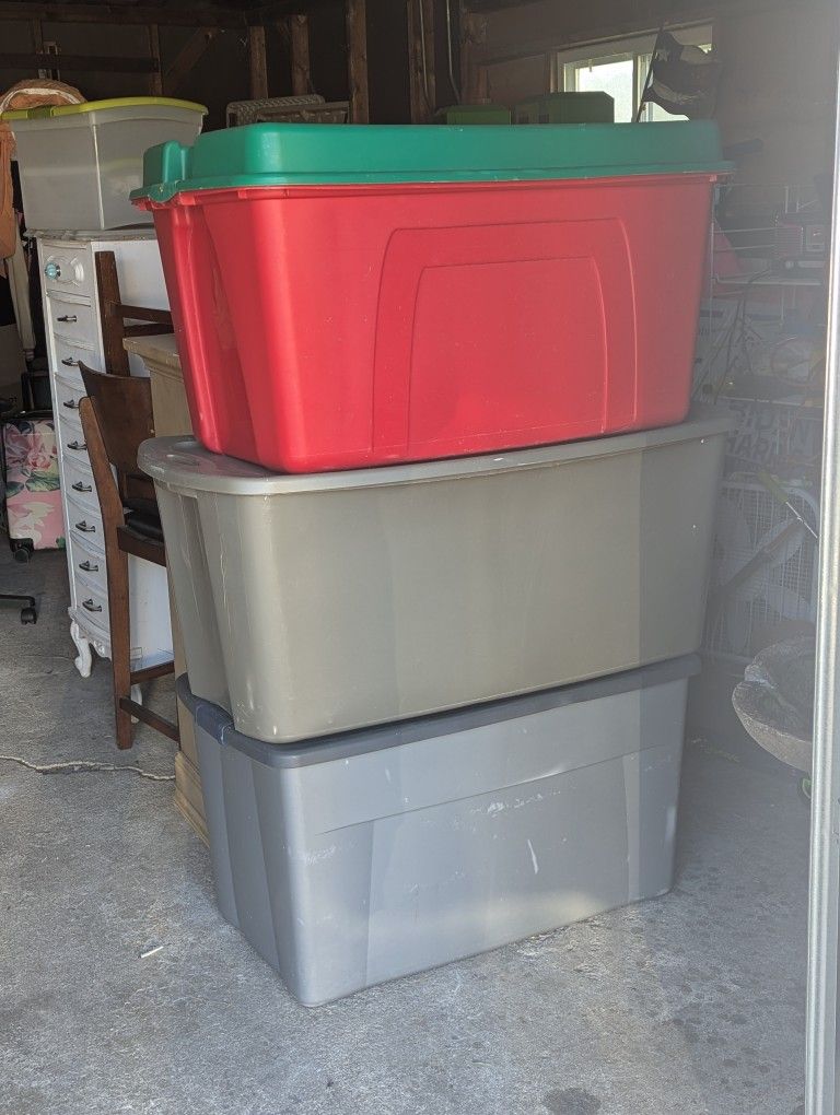 3 large storage bins ALL INCLUDED