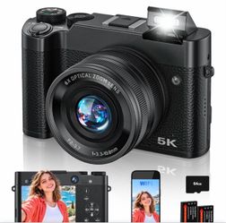 5K Digital Camera with 6X Optical Zoom