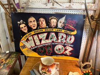 Vintage Wizard of Oz Movie Poster Sign