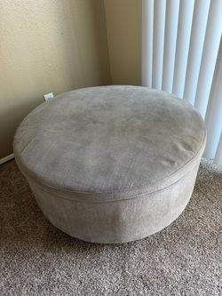 Large Round Ottoman with storage
