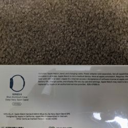 Brand new sealed Apple watch 6. Deep Blue aluminum with navy blue band.