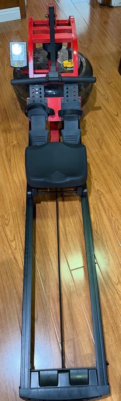 Water Rowing Machine with Monitor (First Degree Fitness Monaco Challenge AR Fluid Rower)