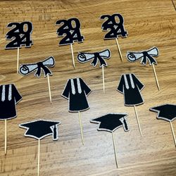 Graduation 2024 Senior Class Graduate Cupcake Toppers Lot Of 12