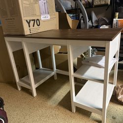 White And Brown Desk 