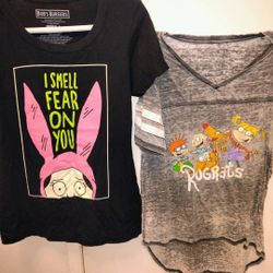 bobs burgers + rugrats shirt large