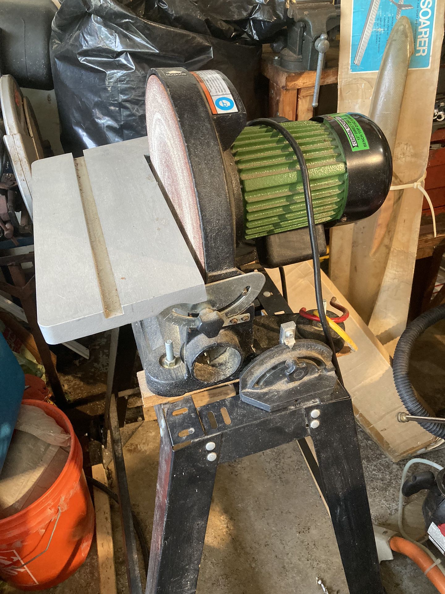 12” Direct Drive Disc Sander With Rolling Stand