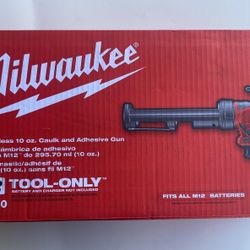 M14- Milwaukee M12 12V Lithium-Ion Cordless 10 oz. Adhesive and Caulk Gun (Tool-Only)