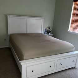 Queen Bed Frame With Drawers 