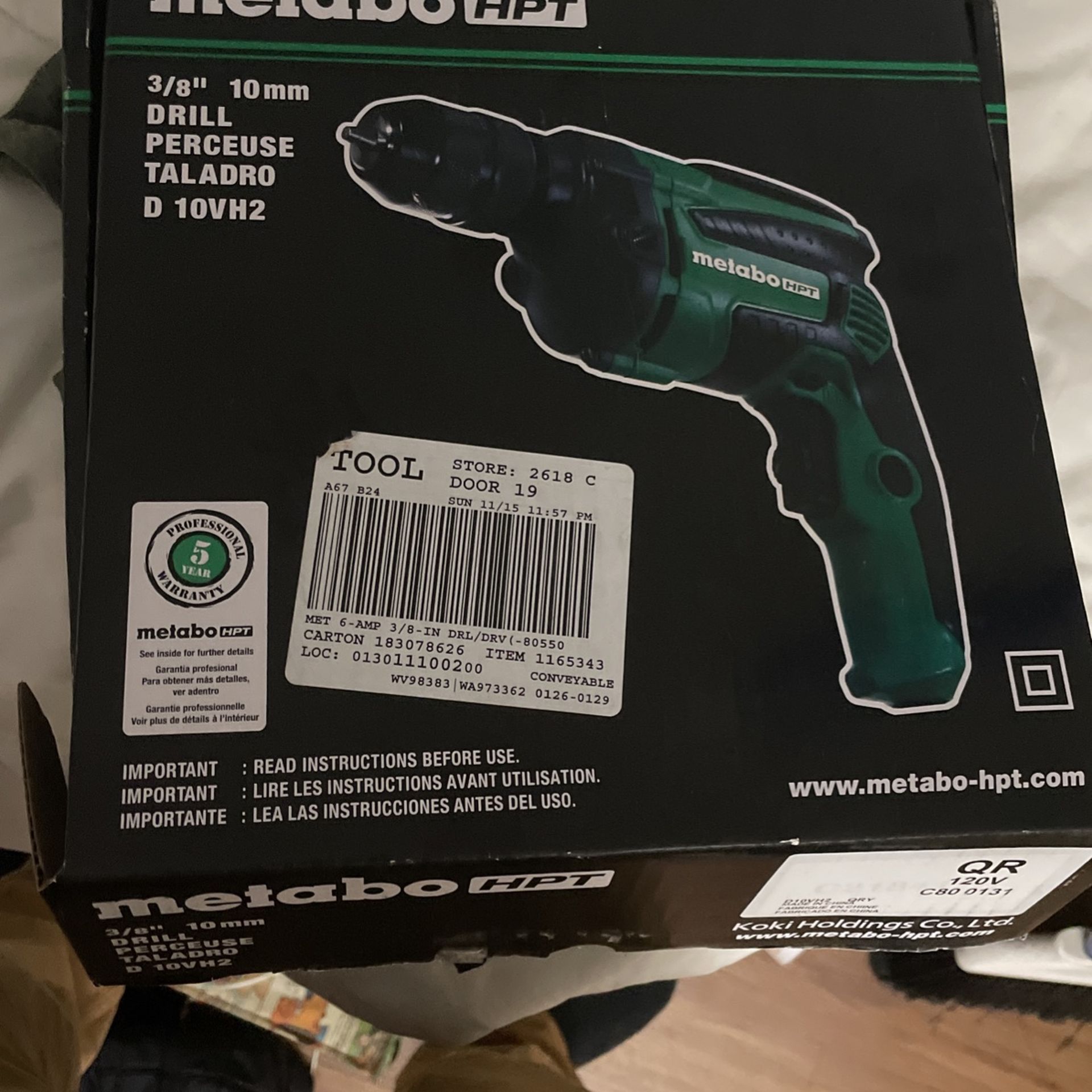 Brand New !! Original Packaging !!Metabo hpt Drill 