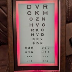 Vintage Eye Test Screening Machine By Insta-line Illuminated Vision Sight Tester Testing Eyesight Retro Man Cave DMV 