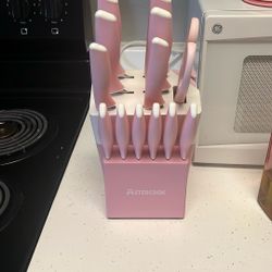 Kitchen Knife Pink Set 
