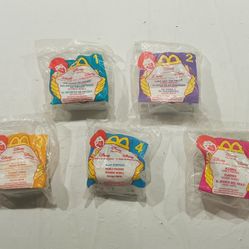 Walt Disney 1998 McDonalds Happy Meal Toys (Lot of 5) - New/Sealed   The Spirit of Mickey Lady And The Tramp Pocahontas Journey To A New World Mary Po