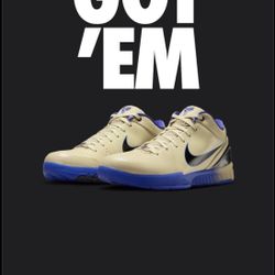 Nike Kobe 4 Protro FC Barcelona Team Gold US M10.5